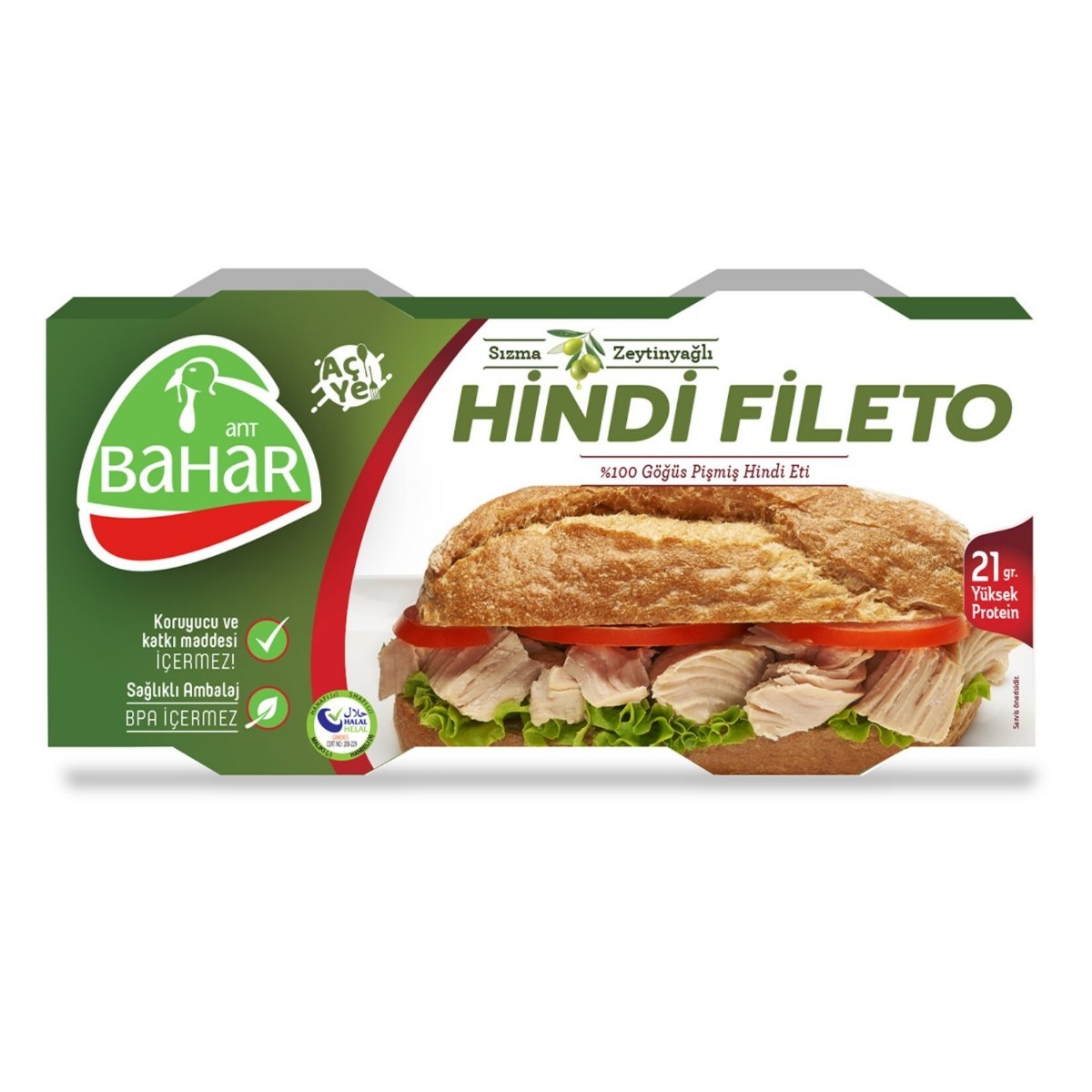 Bahar Hindi Fileto Konserve 2X120 Gr