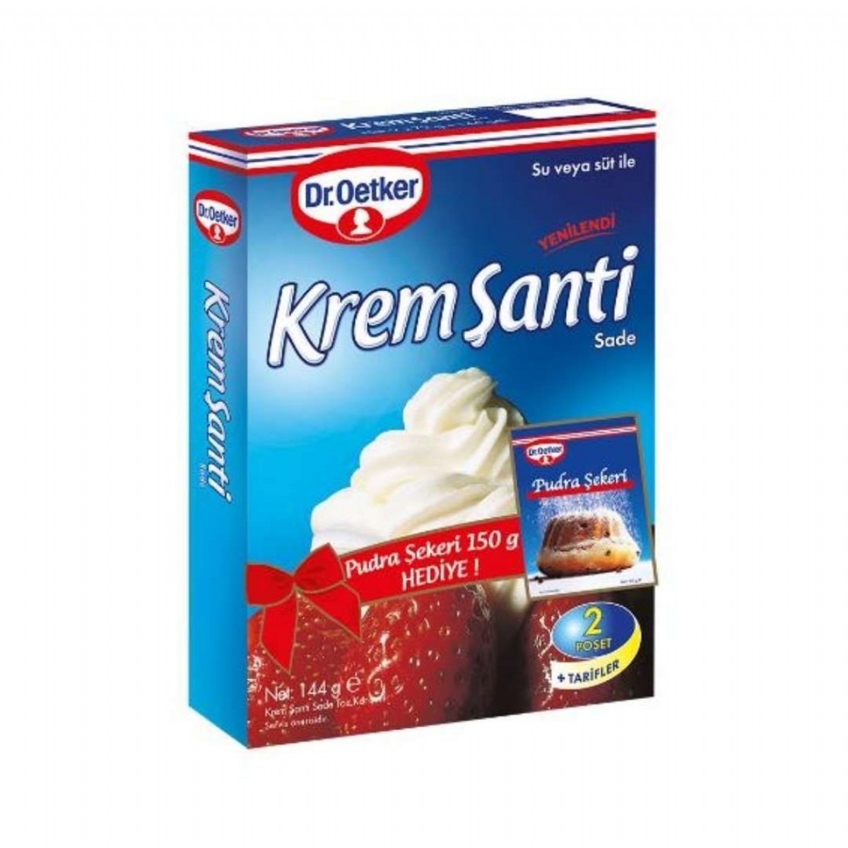 Dr.Oetker Krem Şanti 144 Gr + Pudra Şekeri 150 Gr Hediyeli