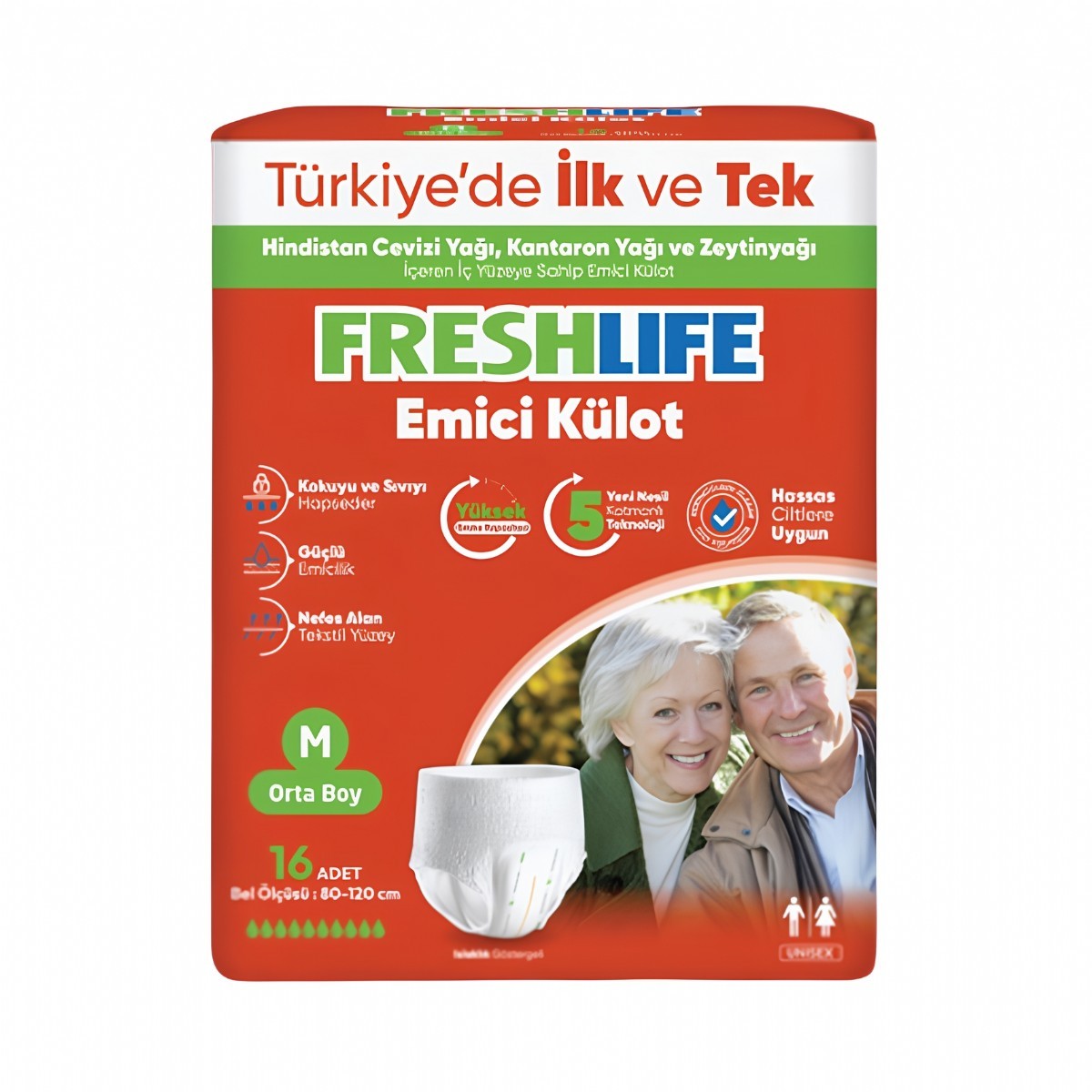 Freshlife Emici Külot Orta Boy Yetişkin Hasta Bezi 16 Adet
