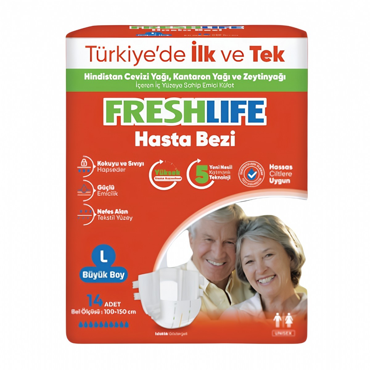 Freshlife Belbantlı Büyük Boy Yetişkin Hasta Bezi 14 Adet