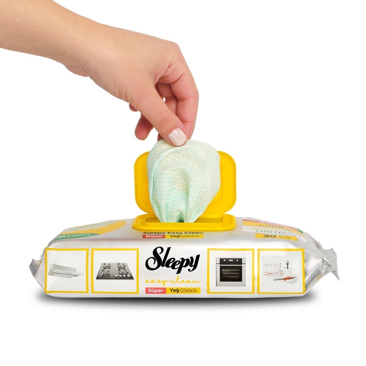 Sleepy Easy Clean Süper Yağ Çözücü Yüzey Temizlik Havlusu  Mendili 30 Yaprak