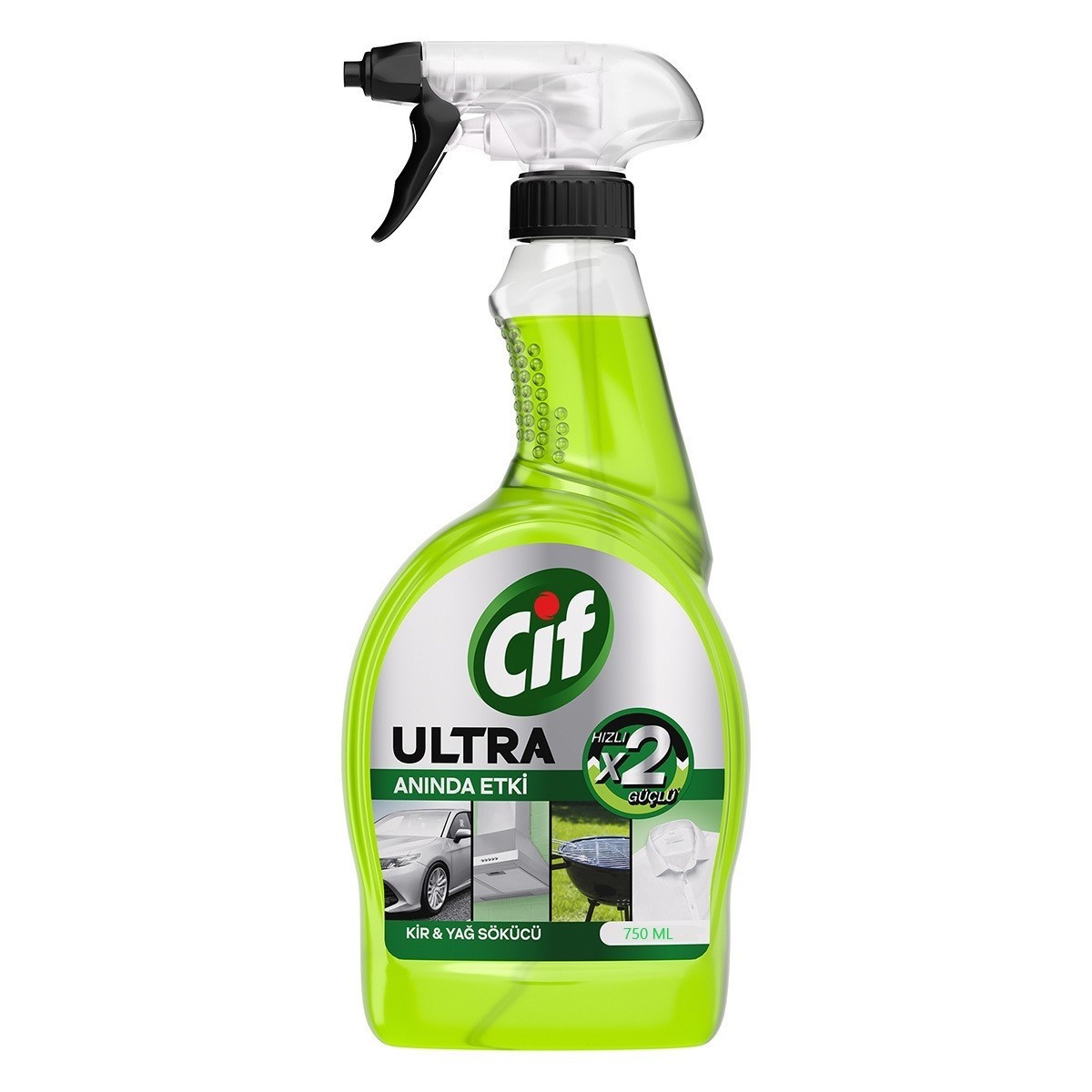 Cif Ultra Anında Etki Kir ve Yağ Çözücü Sprey 750 Ml
