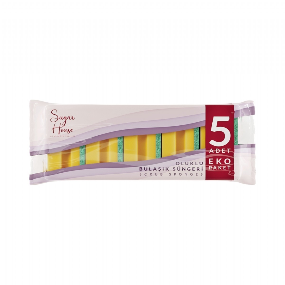 Sugar House Oluklu Bulaşık Süngeri 5li