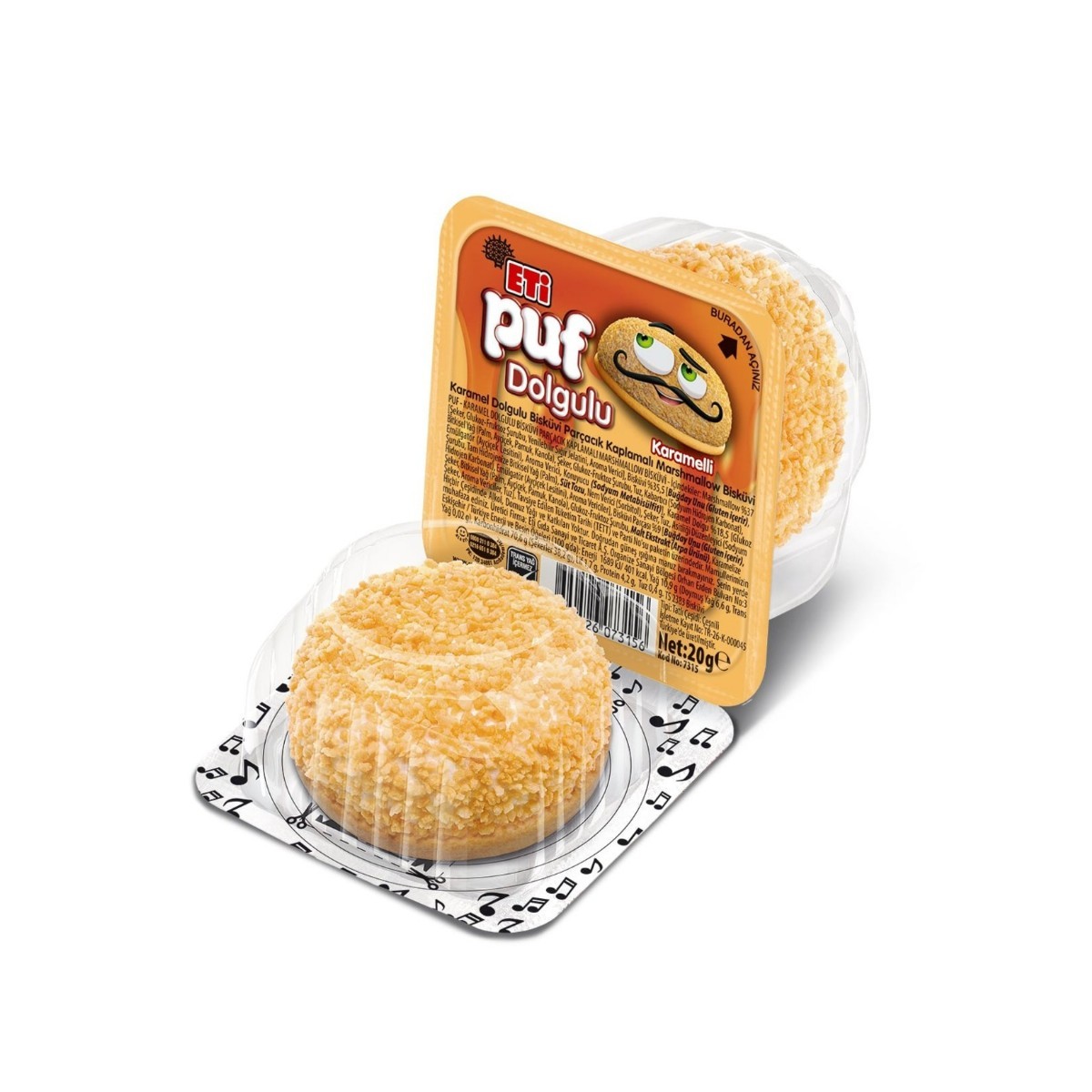 Eti Puf Gold Karamel Dolgulu Bisküvi 20 Gr