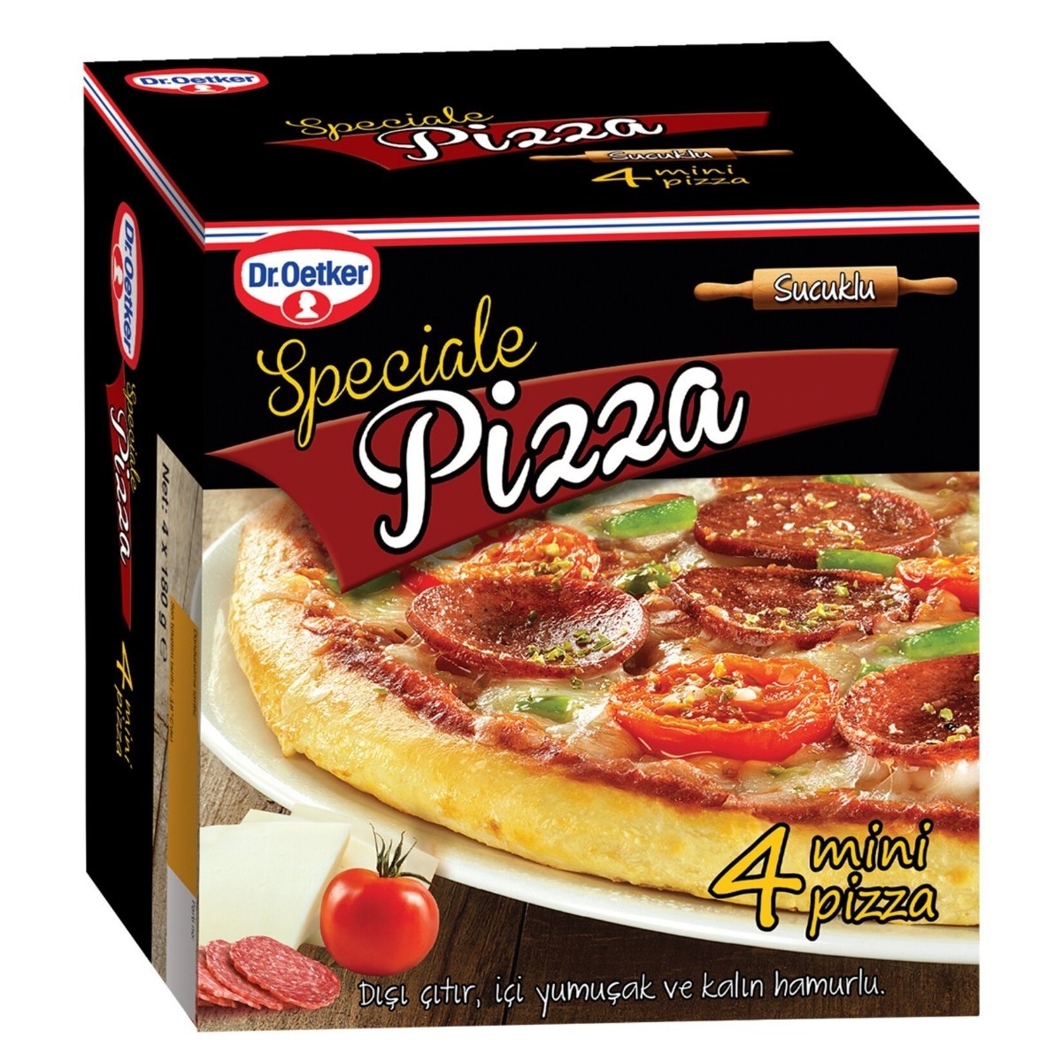 Dr.Oetker Pizza Speciale 4lü Mini Pizza 720 Gr