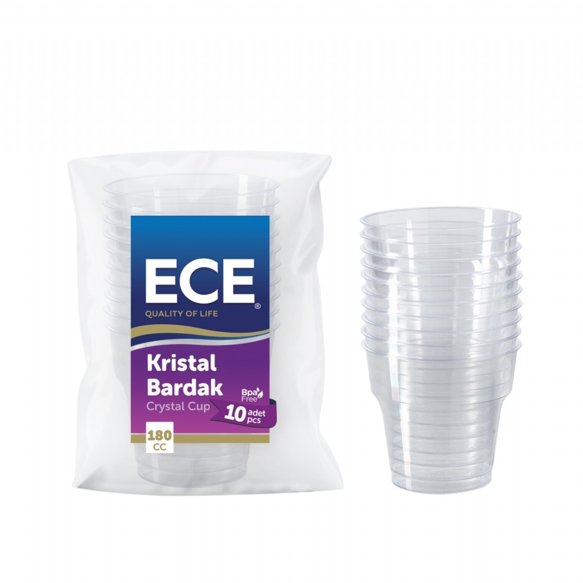 Ece Kristal Bardak 10lu 180 Cc