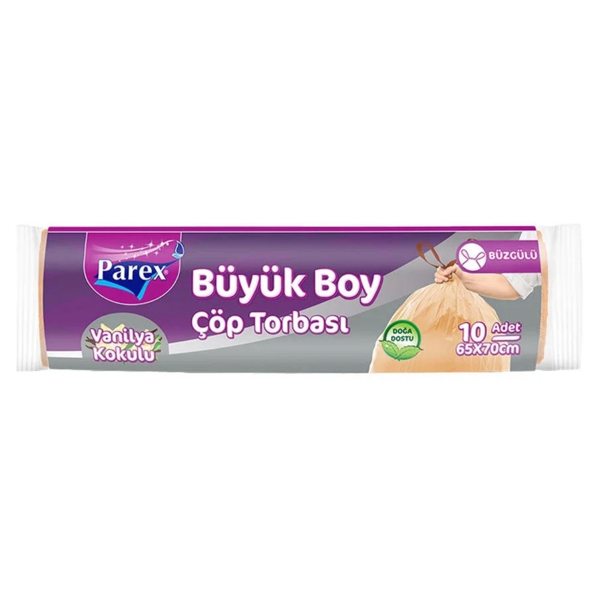 Parex Vanilya Kokulu Büzgülü Büyük Boy Çöp Poşeti Torbası 10 Lu