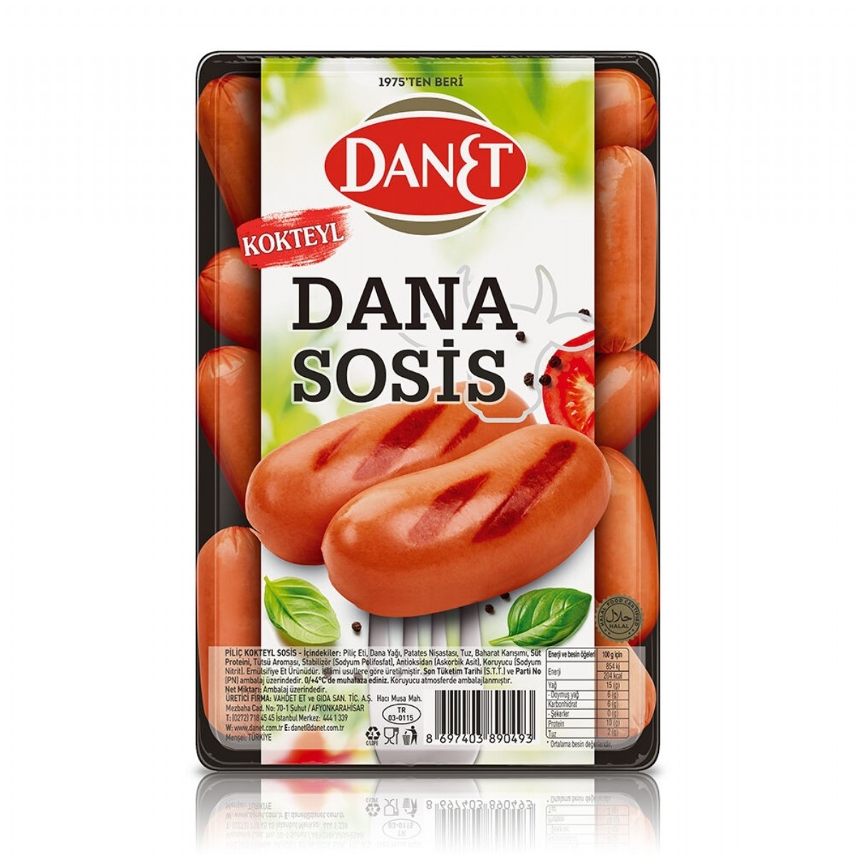 Danet Kokteyl Dana Sosis 250 Gr