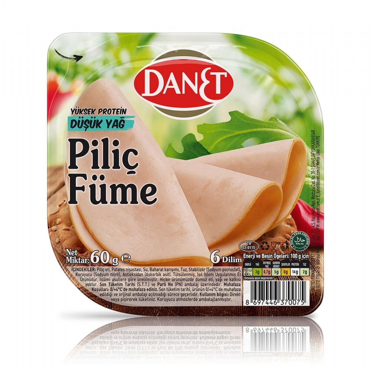 Danet Dilimli Piliç Füme 60 Gr