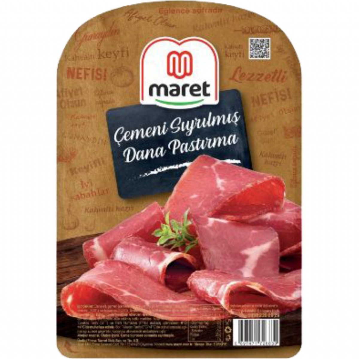 Maret Çemeni Sıyrılmış Pastırma 100 Gr