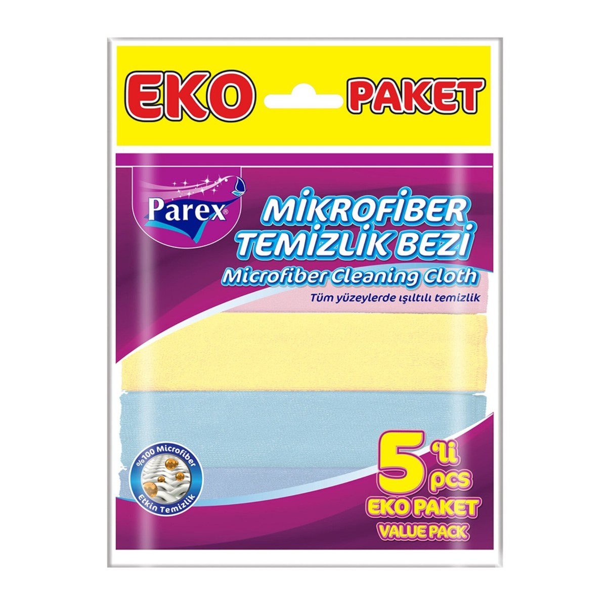Parex Mikrofiber Temizlik Bezi 5li
