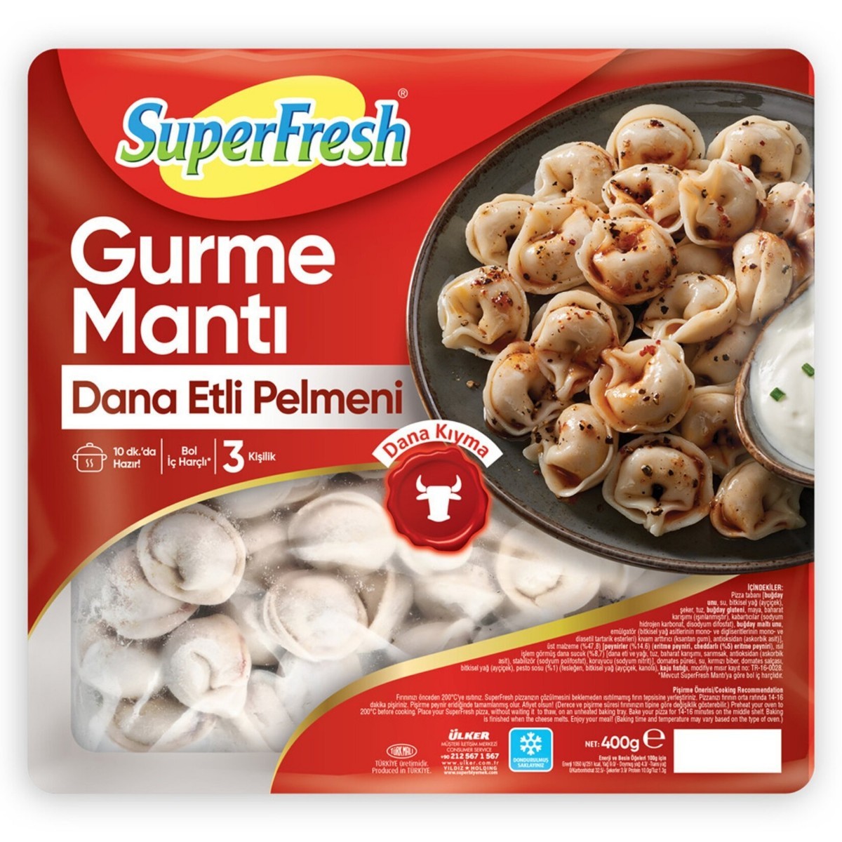 Superfresh Gurme Kıymalı Pelmeni Mantı 400 Gr