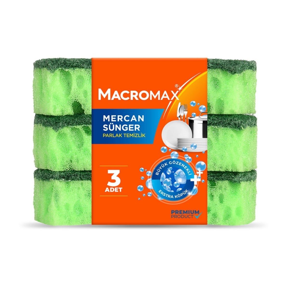 Macromax Mercan Sünger 3lü