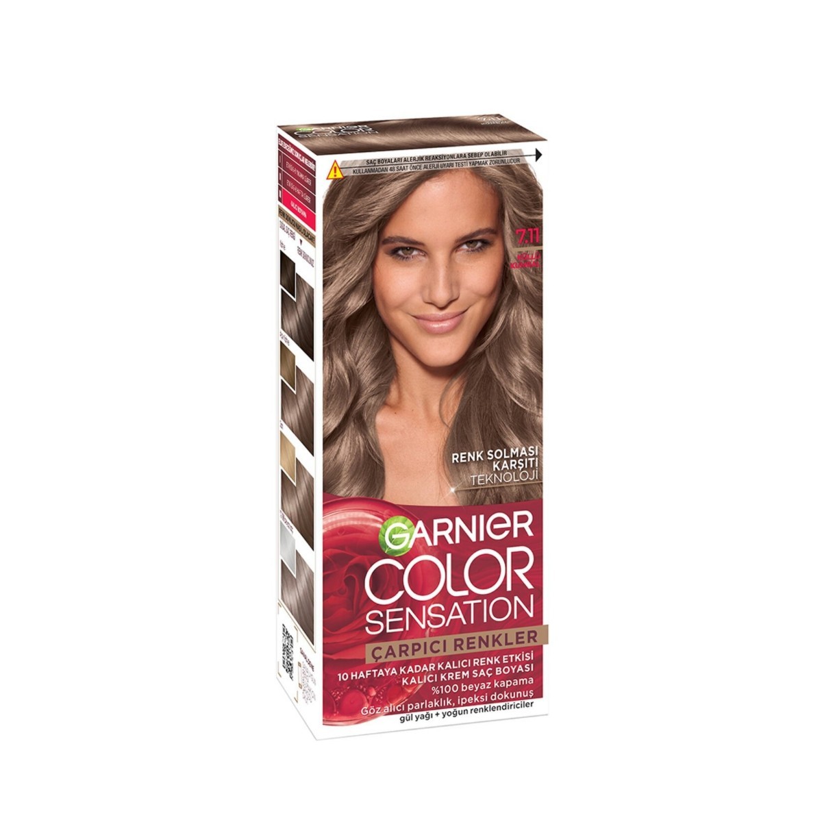 Garnier Çarpıcı Renkler Saç Boyası 7.11 Küllü Kumral