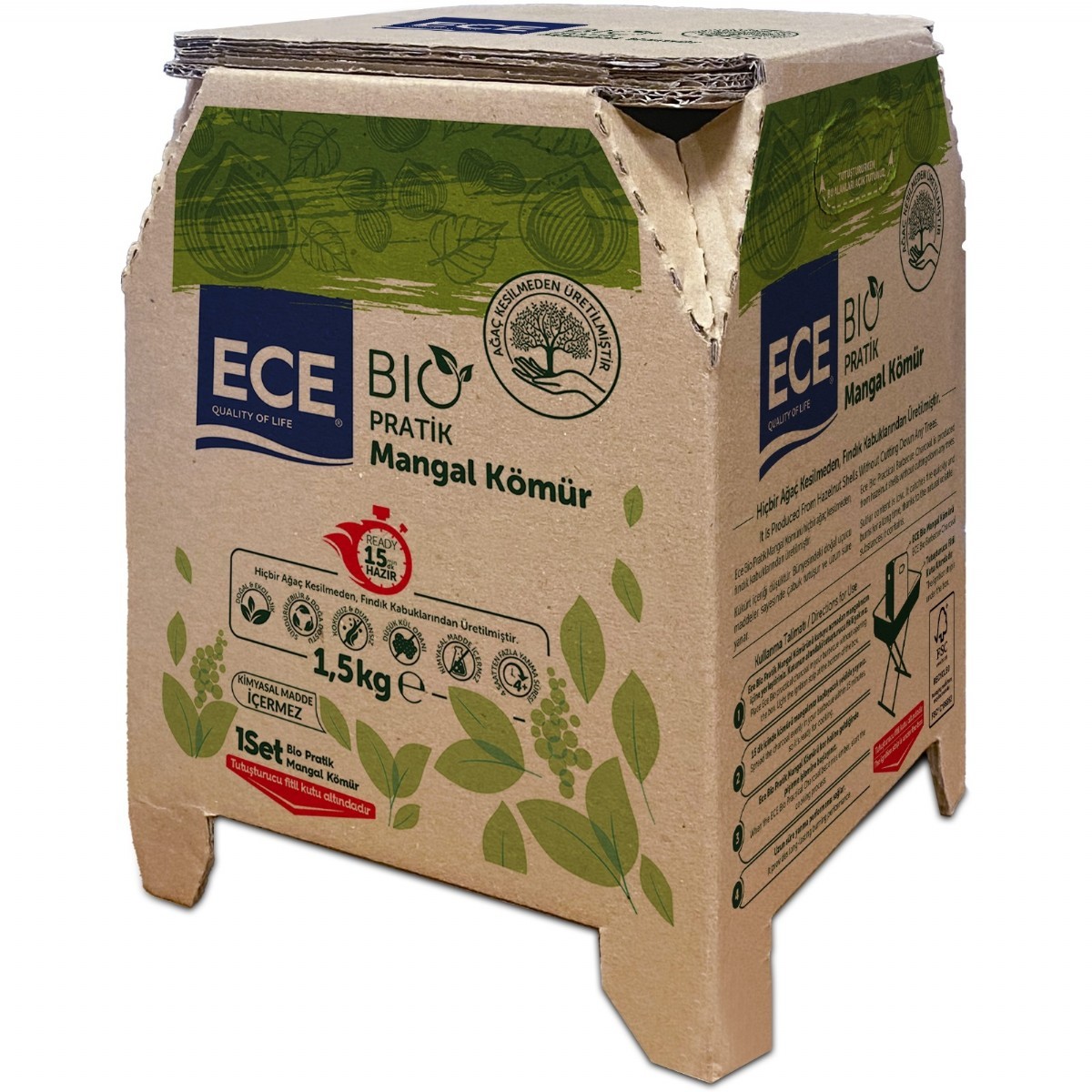 Ece Bio Pratik Mangal Kömürü 1,5 Kg