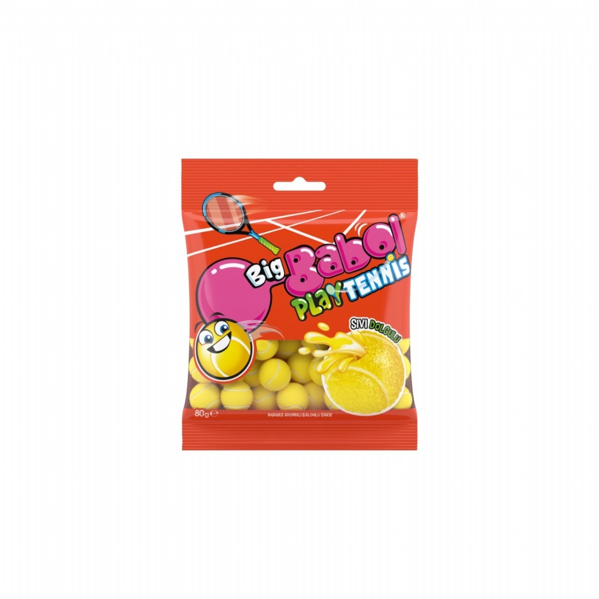 Big Babol Play Tennis Ananas Aromalı Sakız 16 Lı 80 Gr