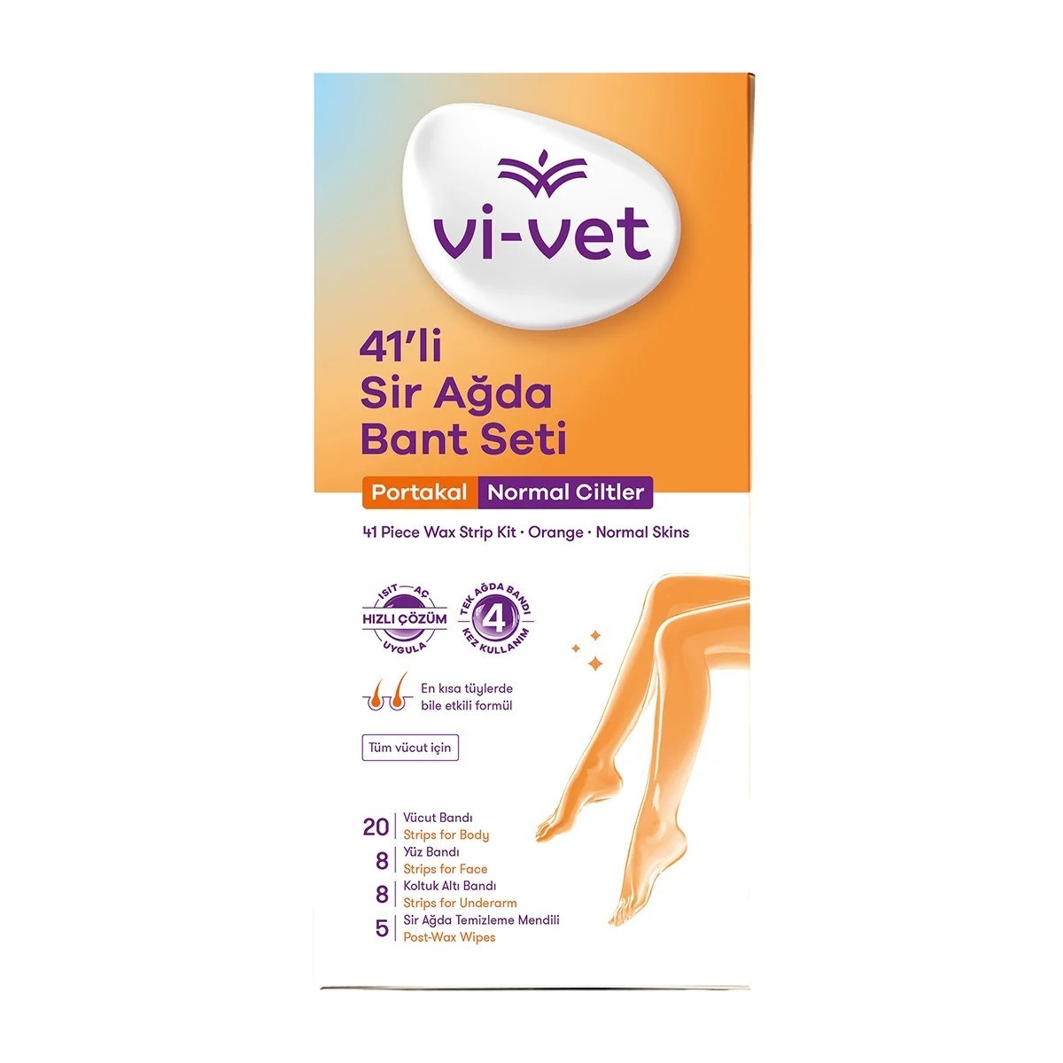 Vi-Vet Portakal Çiçeği Sir Ağda Bant Seti 41li