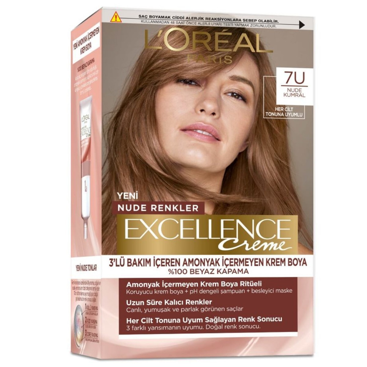 L’Oréal Paris Excellence Creme Nude Renkler Saç Boyası 7U Nude Kumral