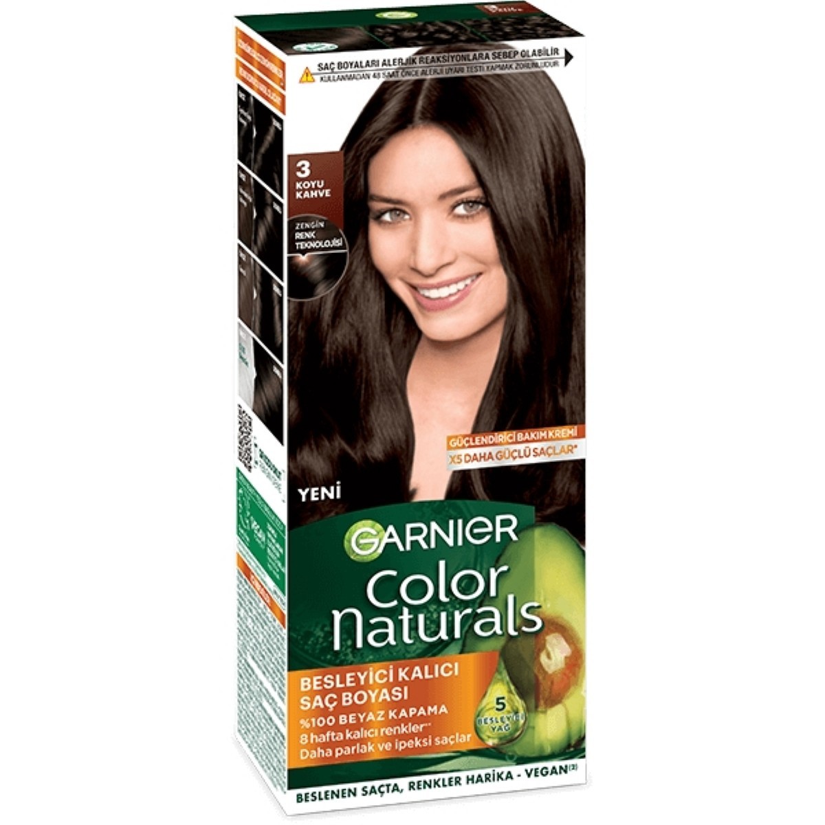 Garnier Color Naturals Saç Boyası 3.00 Koyu Kahve