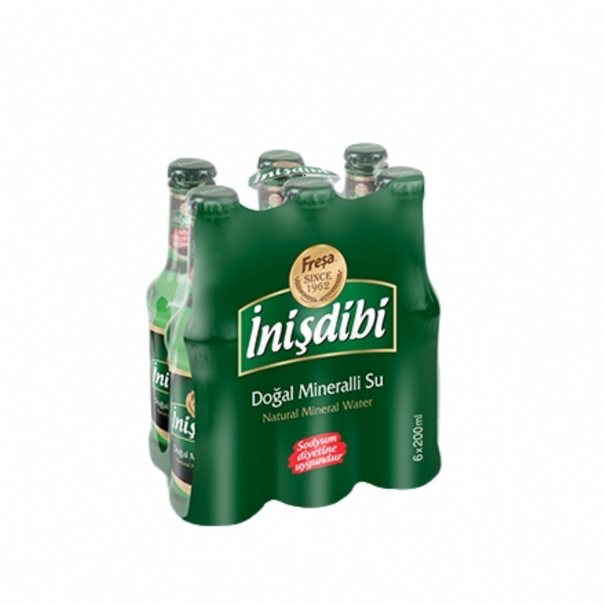 İnişdibi Sade Doğal Maden Suyu 200 Ml x 6 lı