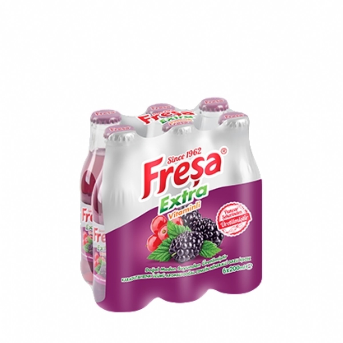 Freşa Extra Karadut Frenk Üzüm Aromalı Maden Suyu 200 Ml x 6 lı