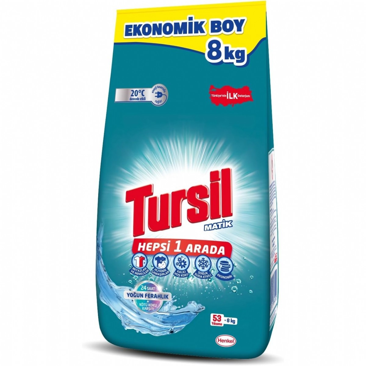 Tursil MAtik Yoğun Ferahlık Toz Çamaşır Deterjanı 8 Kg