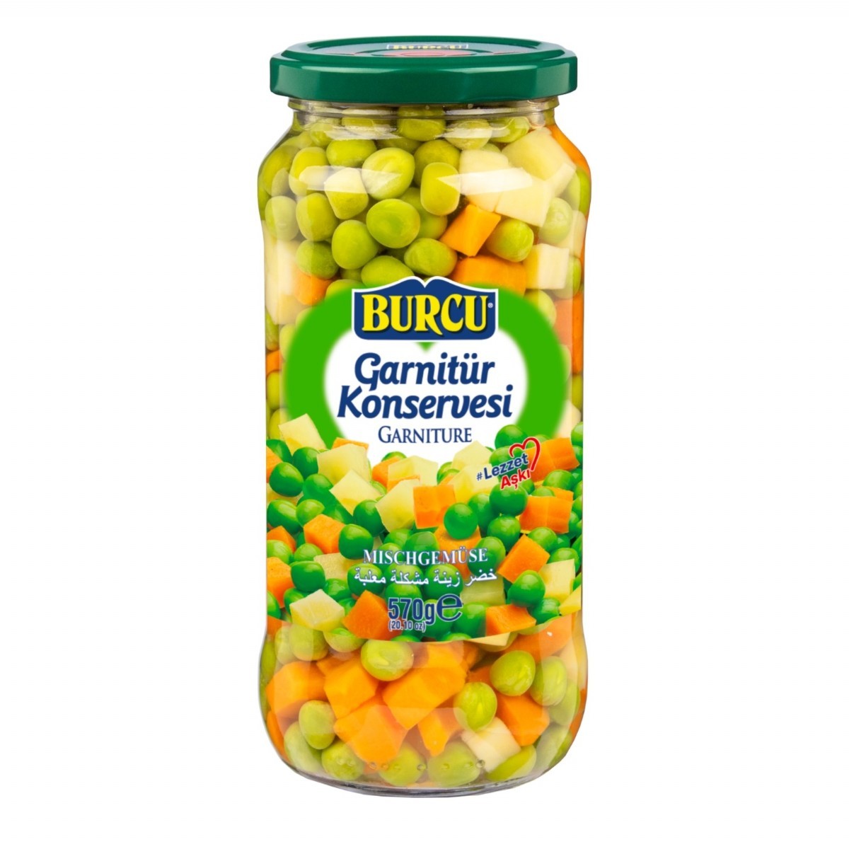 Burcu Garnitür Konservesi Cam 570 Gr