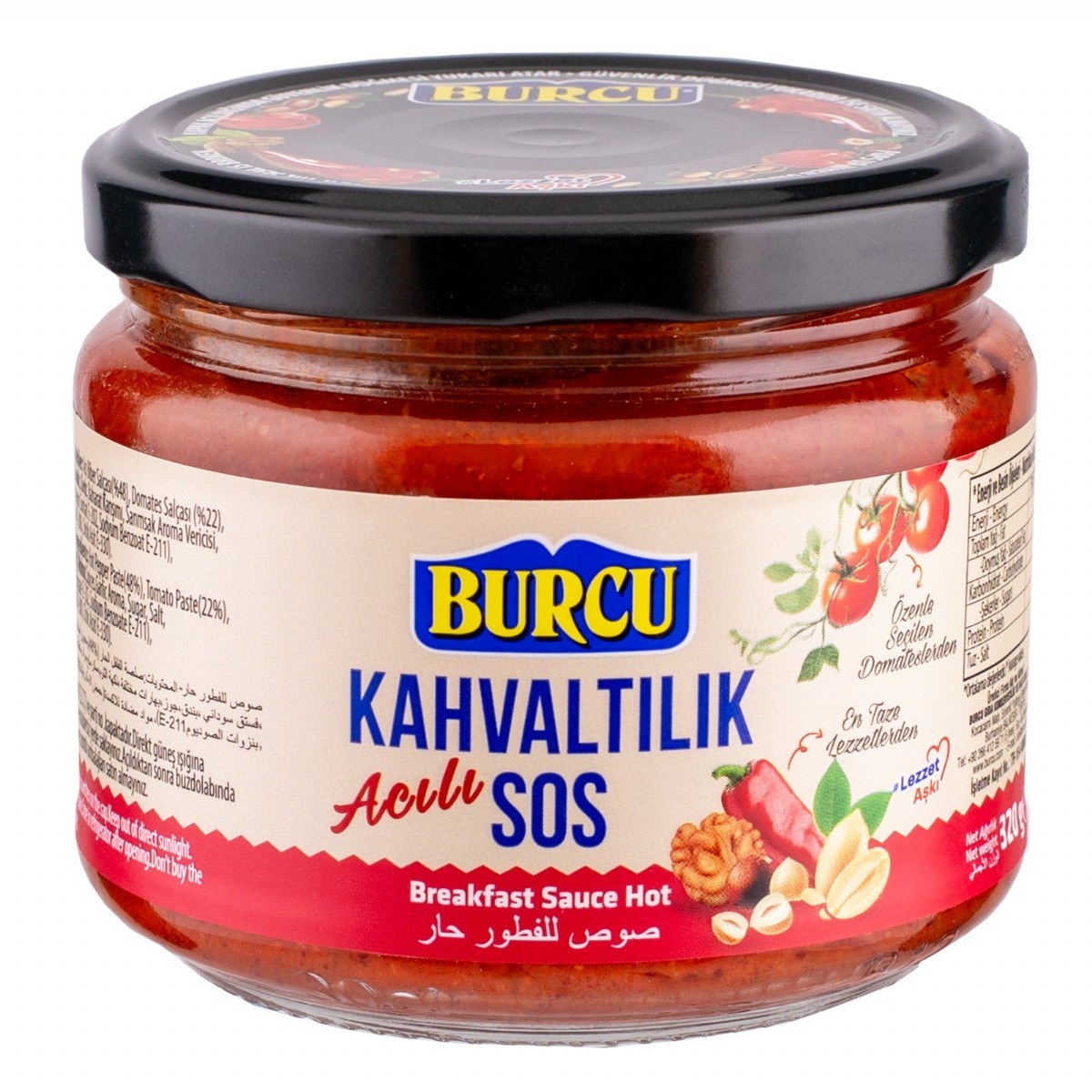 Burcu Kahvaltılık Sos Acı 320 Gr
