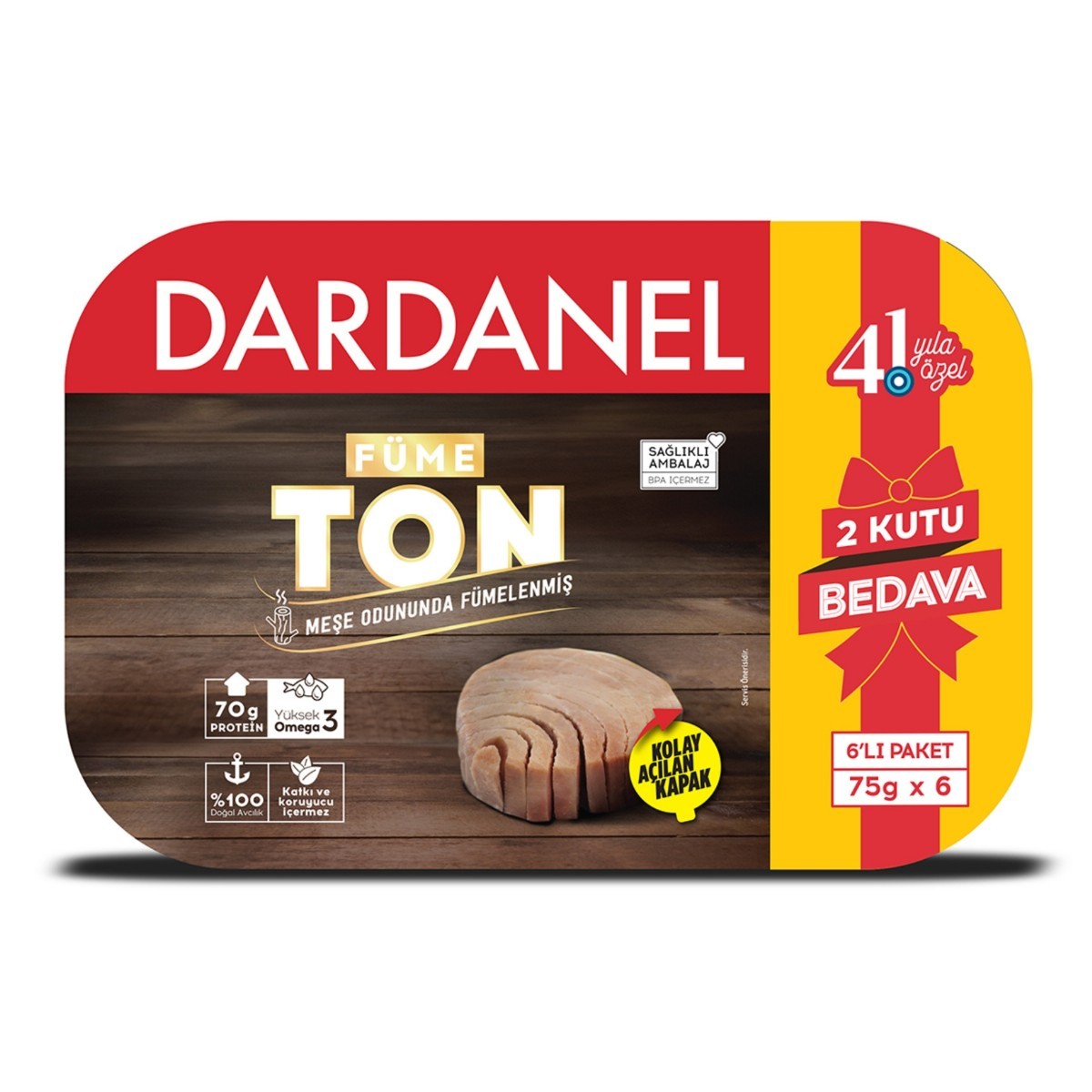 Dardanel Füme Ton Balığı 6 x 75 G