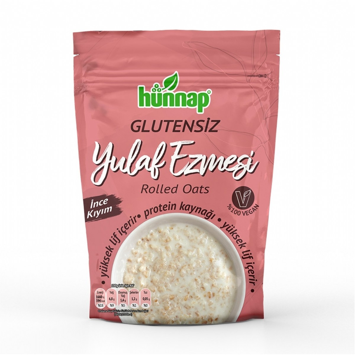 Hünnap Glütensiz İnce Kıyım Yulaf Ezmesi 300 Gr