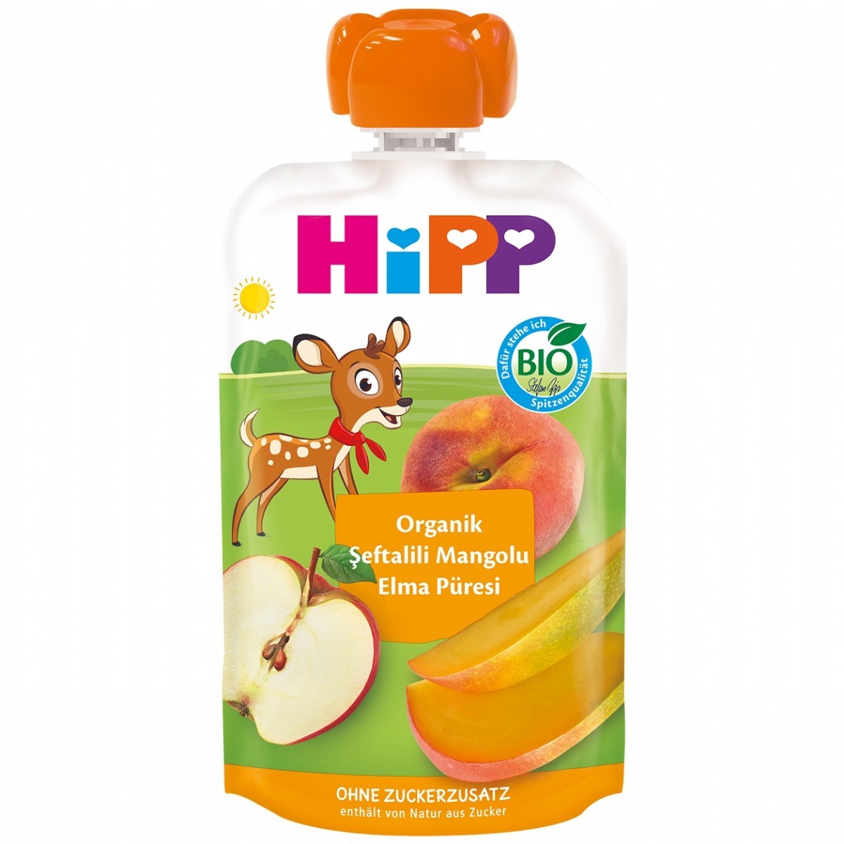 Hipp Organik Şeftalili Mangolu Elma Püresi 100 Gr