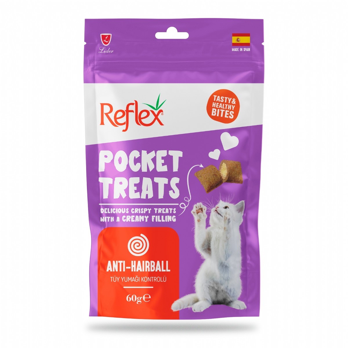Reflex Tüy Yumağı Kontrolü İçin Yetişkin Kedi Ödül Maması 60 Gr
