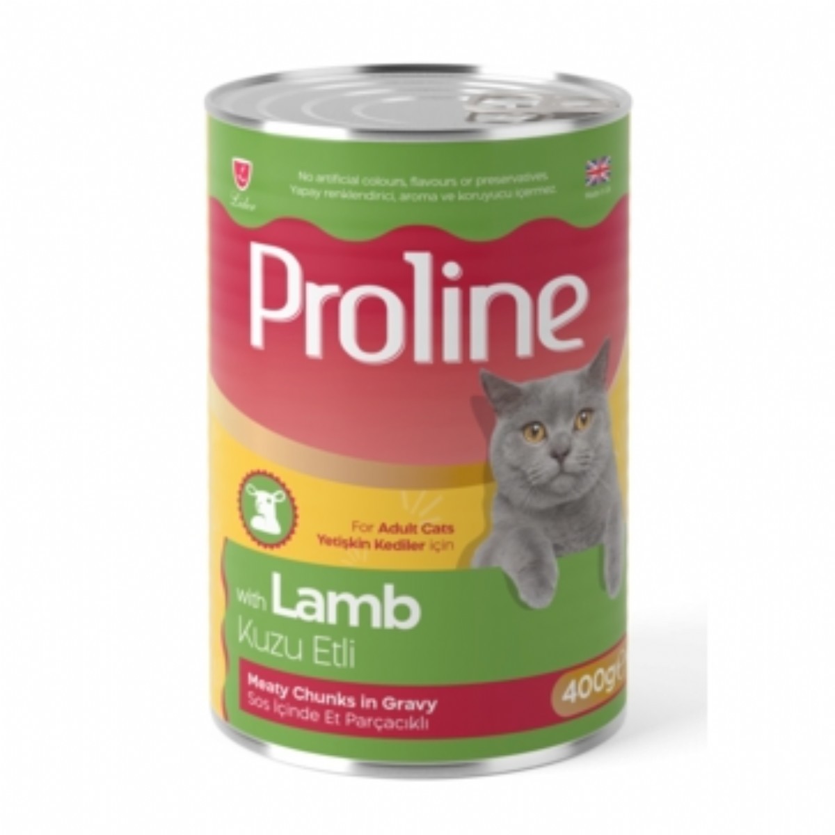 Proline Kuzu Etli Sos İçinde Et Parçacıklı Konserve Yetişkin Kedi Maması 400 Gr