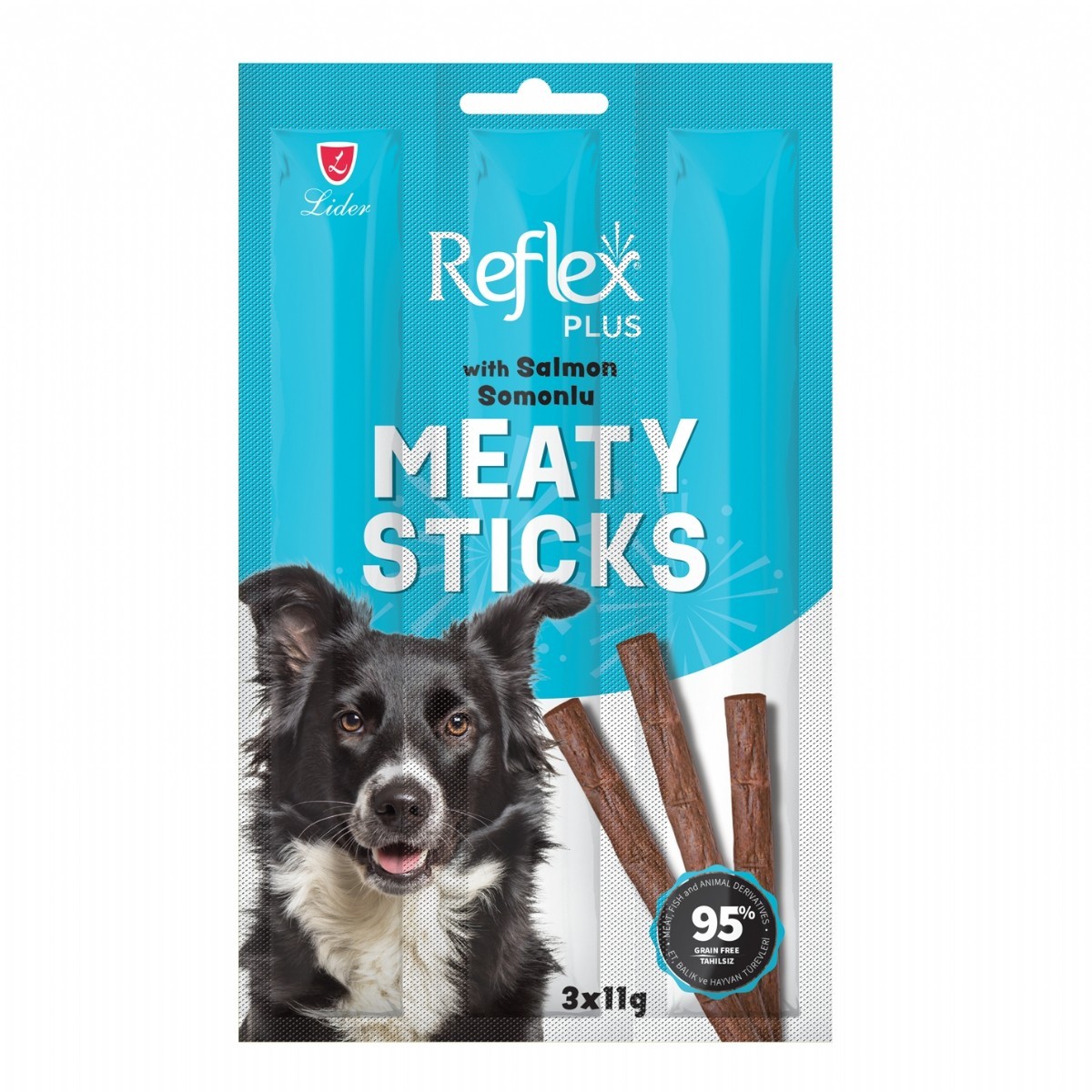 Reflex Plus Somonlu Çubuk Yetişkin Köpek Ödül Maması 3x11 Gr