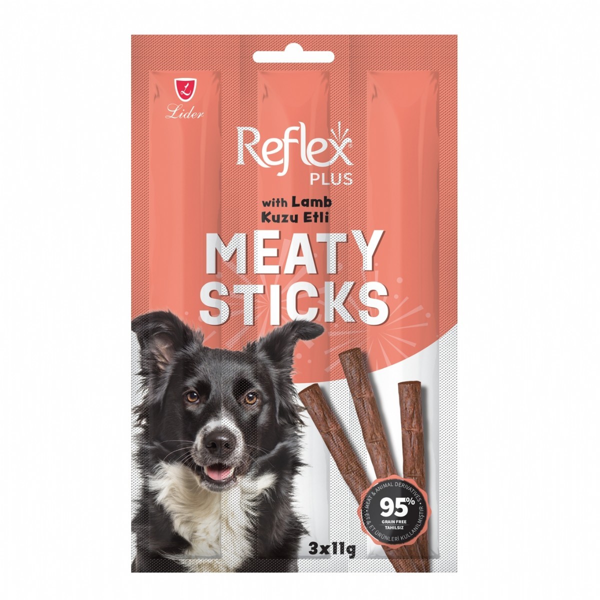Reflex Plus Kuzu Etli Çubuk Yetişkin Köpek Ödül Maması 3x11 Gr
