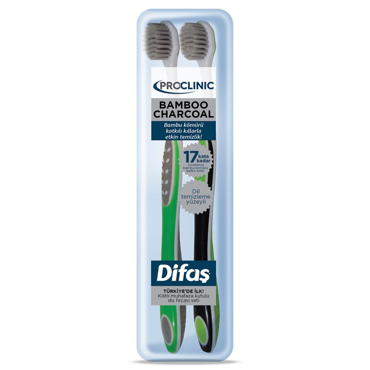 Difaş Proclınıc Bamboo Charcoal Diş Fırçası 1+1