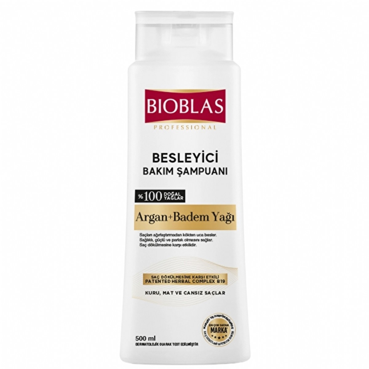 Bioblas Argan+Badem Yağı Saç Dökülmesine Karşı Şampuan 500 ml