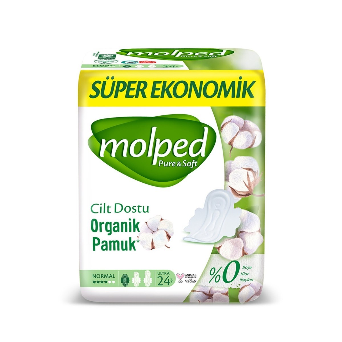 Molped PureSoft Normal Süper Ekonomik Hijyenik Ped 24li