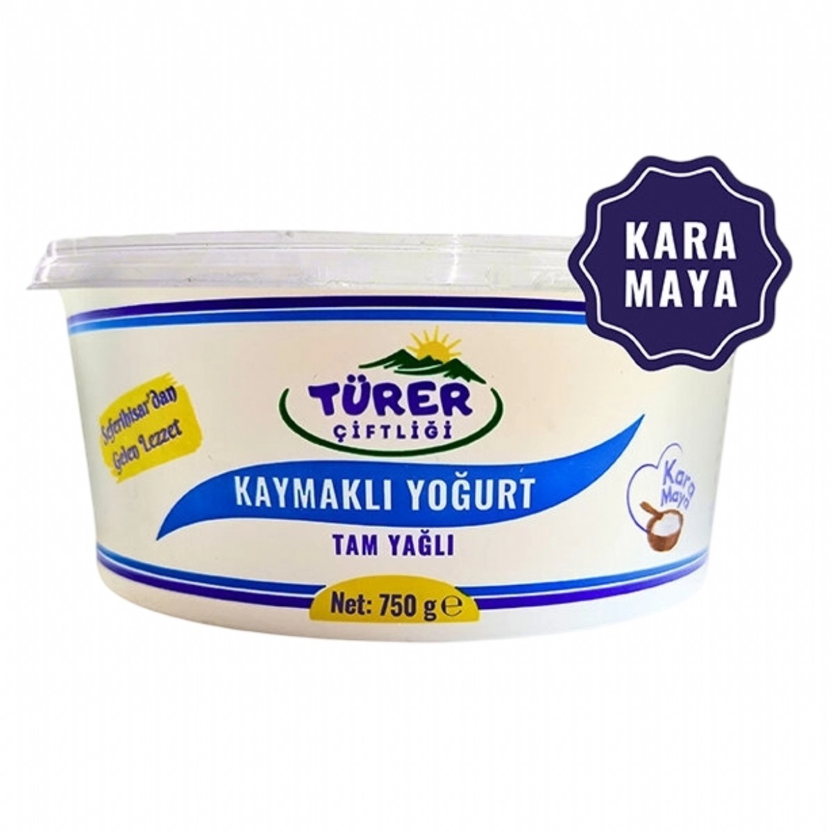 Türer Çiftliği Tam Yağlı Kaymaklı Yoğurt 750 Gr
