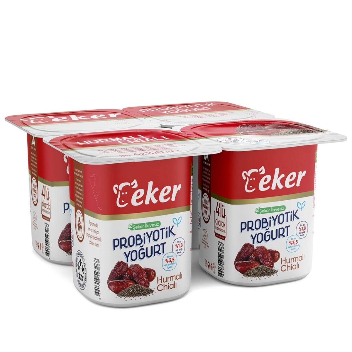 EKER PROBİYOTİK YOĞURT HURMACHİA 4X100 GR