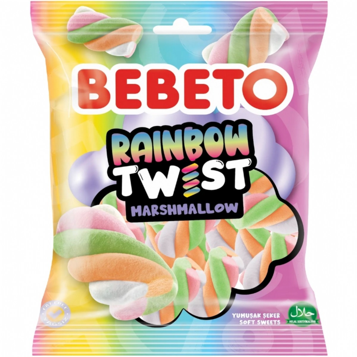 Bebeto Rainbow Marshmallow 60 Gr