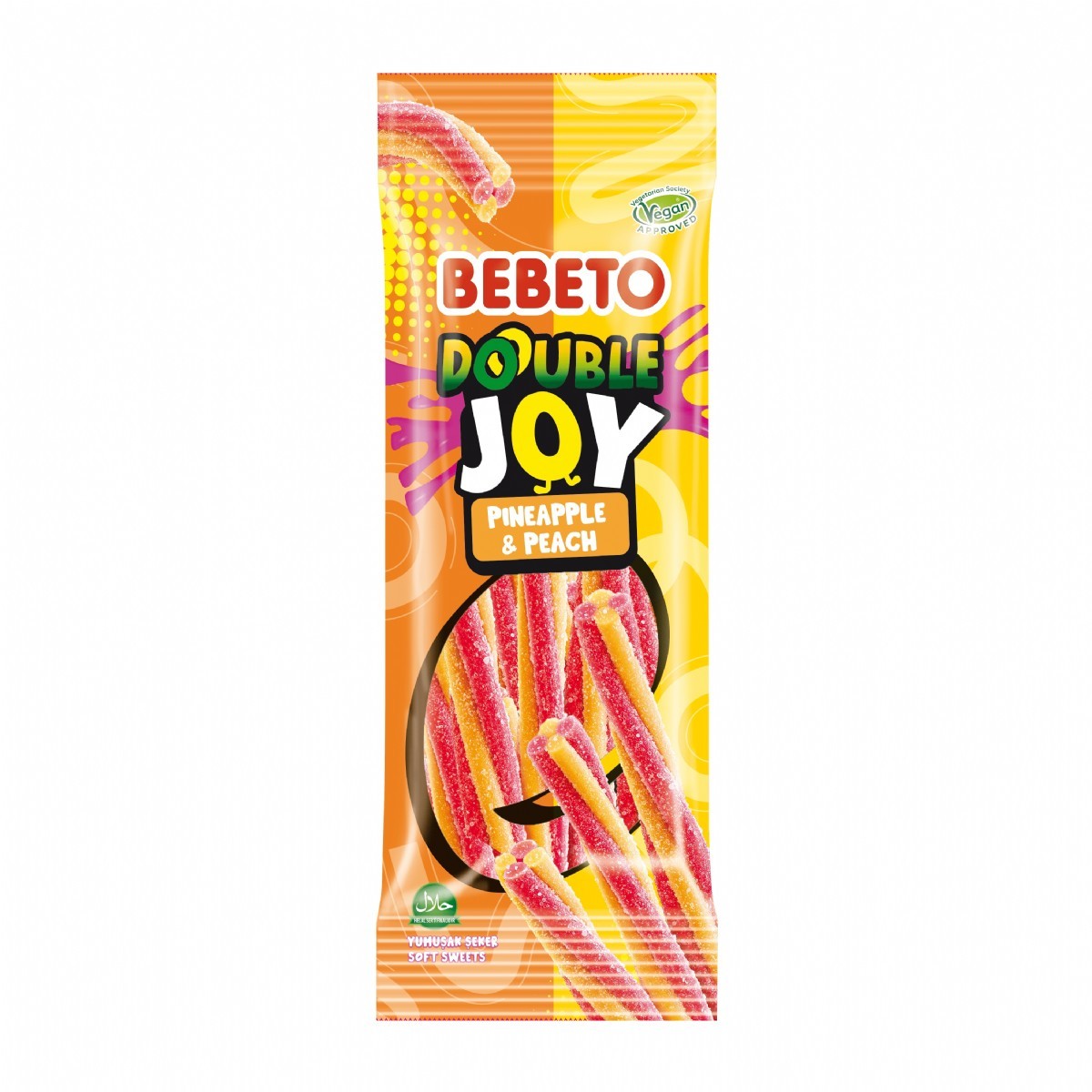 Bebeto Double Joy Pineapple - Peach Jelibon 75 Gr