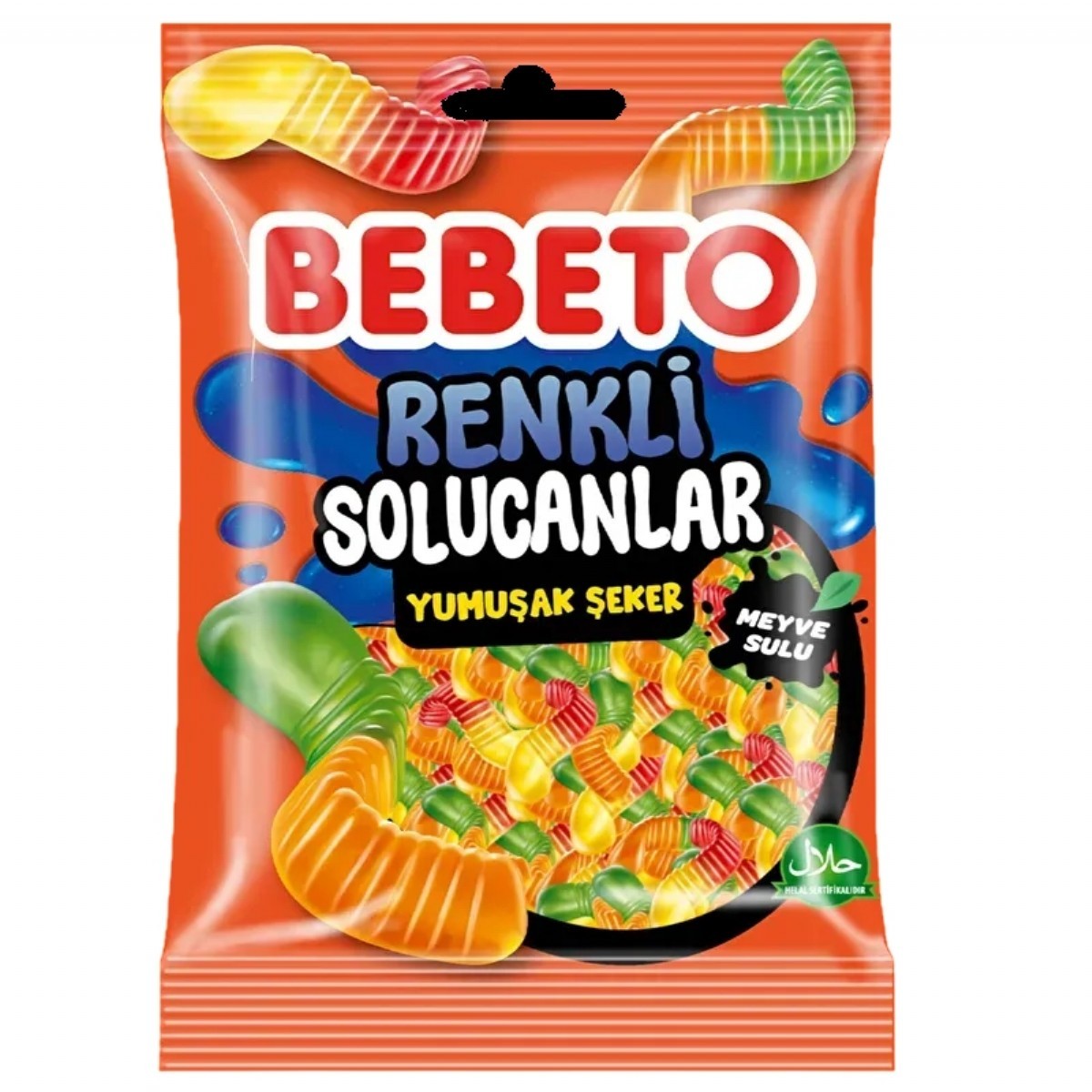 Bebeto Renkli Solucanlar Jelibon 80 gr