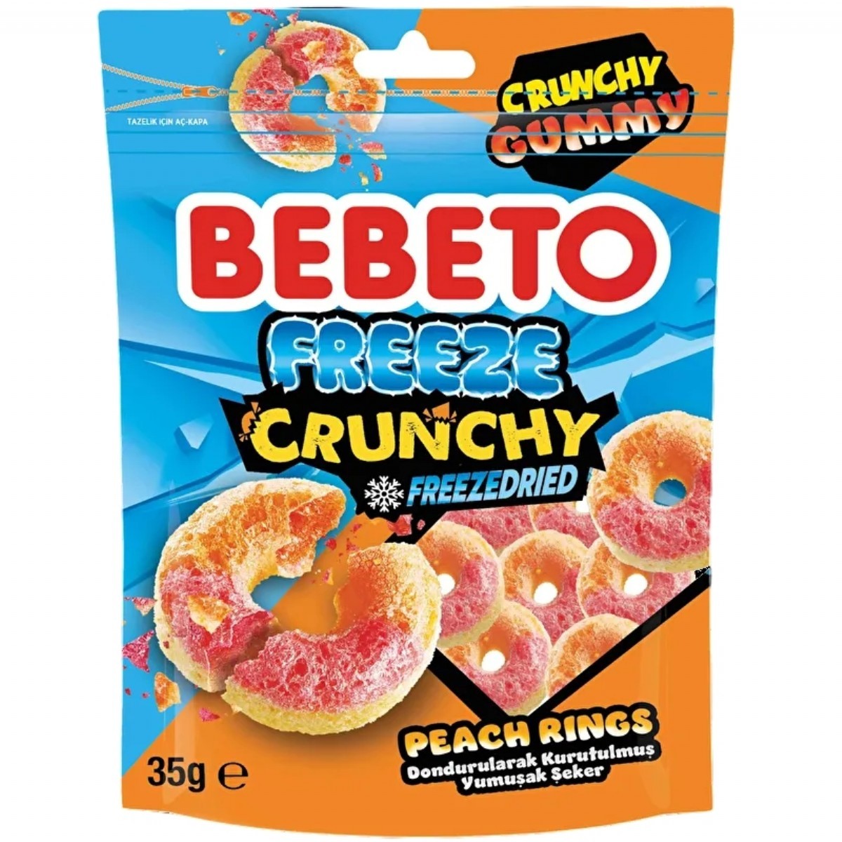 Bebeto Freeze Crunchy Şeftali 35 Gr