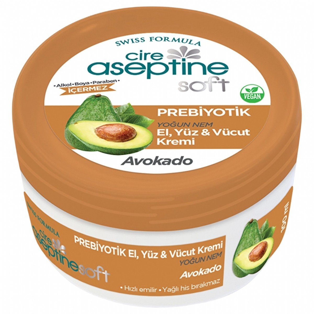 Cire Aseptine Soft Avokado Özlü Yoğun Nemlendirici Prebiyotikli Krem 300 Ml