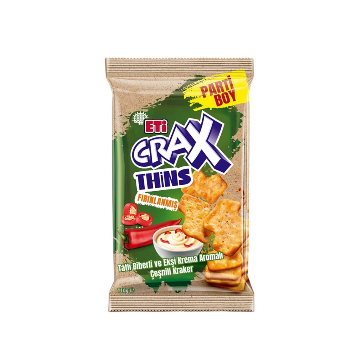 Eti Crax Thins Tatlı Biber Ekşi Kremalı 110 Gr