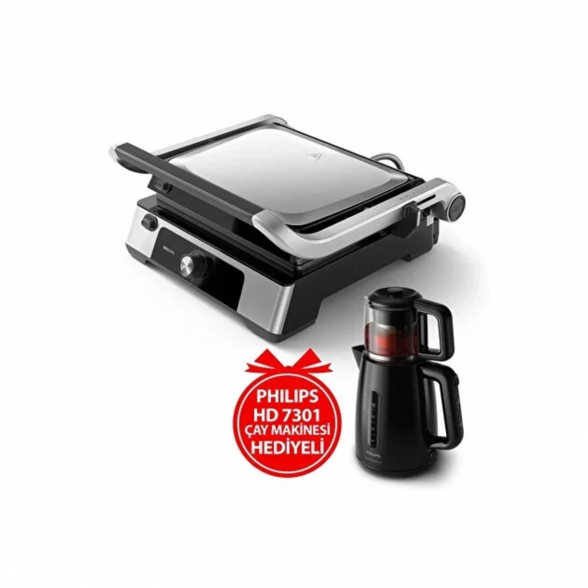 Philips HD6301/90 Tost Makinesi + HD7301/00 Çaycı