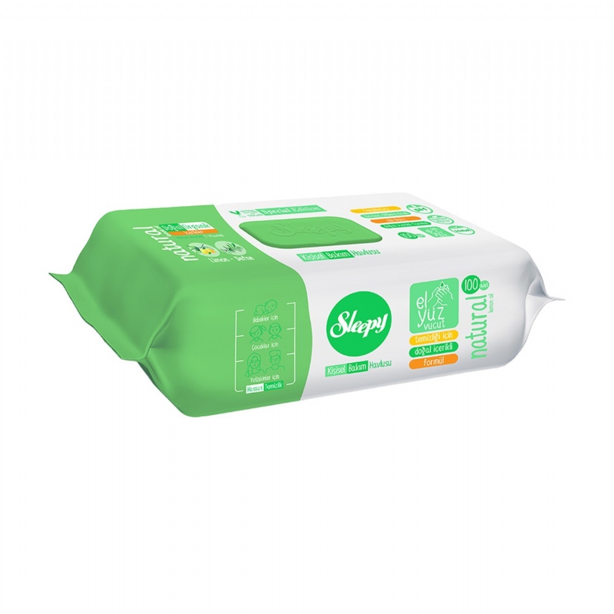 Sleepy Kişisel Bakım Havlu Natural 100 Lü