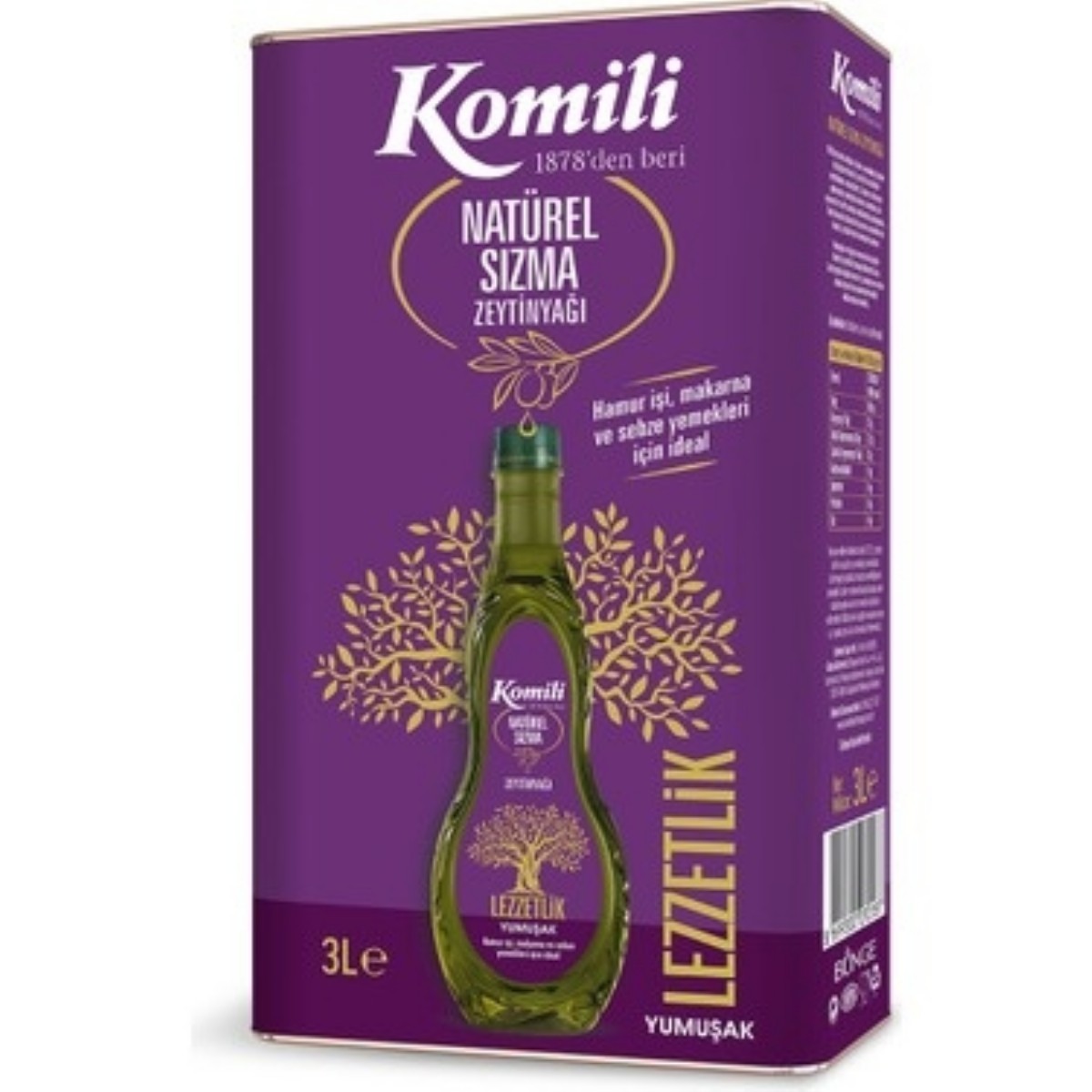 Komili Lezzetlik Naturel Sızma Zeytinyağı 3 Lt