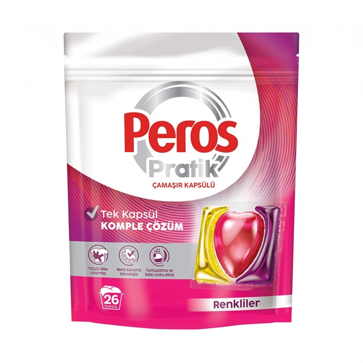Peros Kapsül Çamaşır Deterjanı 26Lı Renkliler
